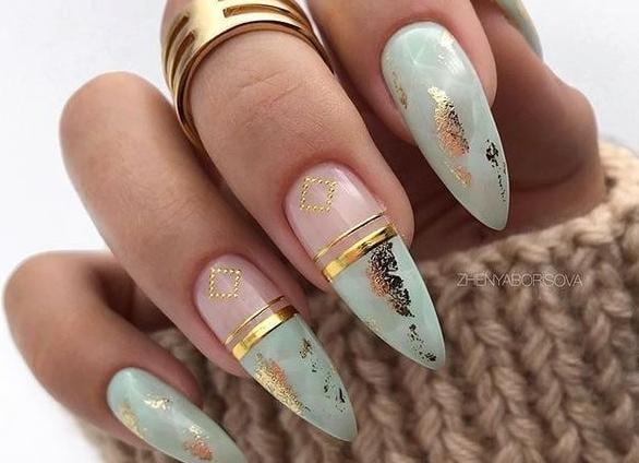 Мятный маникюр с дизайном на длинные и короткие ногти — 130+ фото тенденций 2023 Мятный маникюр с дизайном на длинные и короткие ногти — 130+ фото тенденций 2023