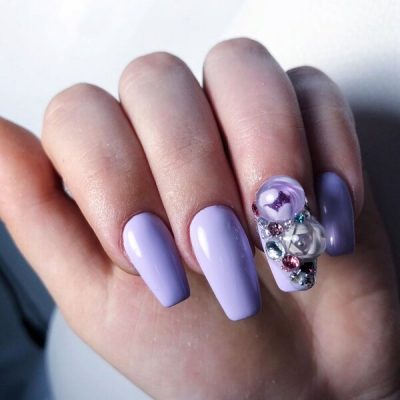 Маникюр со стразами 2022 (+300 фото): новые шикарные идеи дизайна ногтей