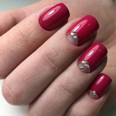 Маникюр со стразами 2022 (+300 фото): новые шикарные идеи дизайна ногтей