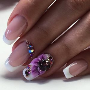 Маникюр со стразами 2022 (+300 фото): новые шикарные идеи дизайна ногтей