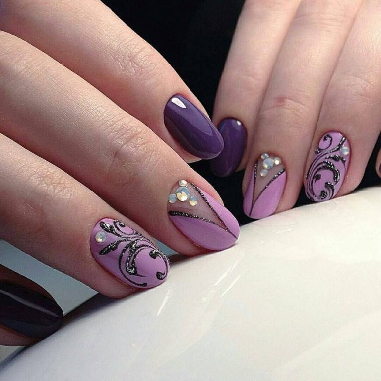 Маникюр со стразами 2022 (+300 фото): новые шикарные идеи дизайна ногтей