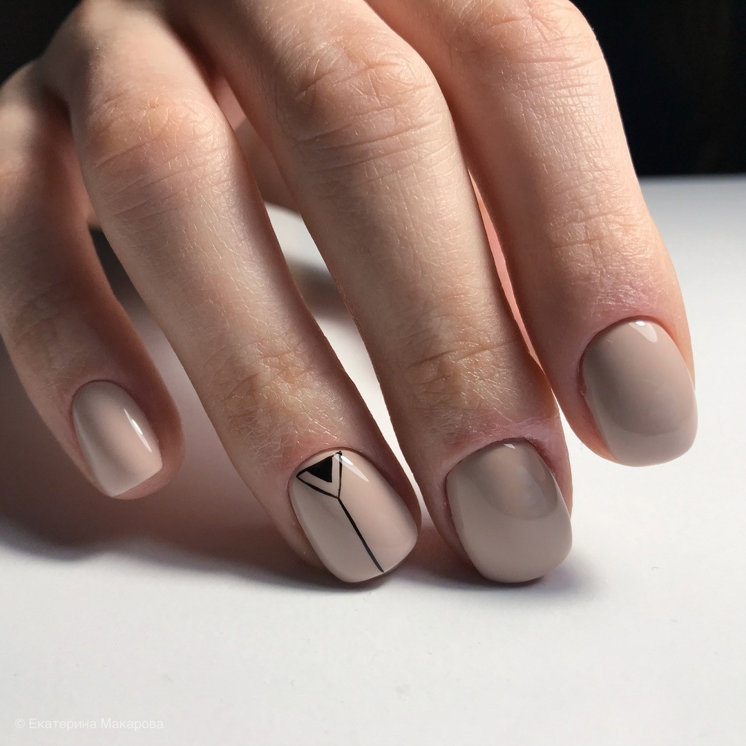 Бежевый маникюр - ТОП 687 фото: новинки дизайна ногтей