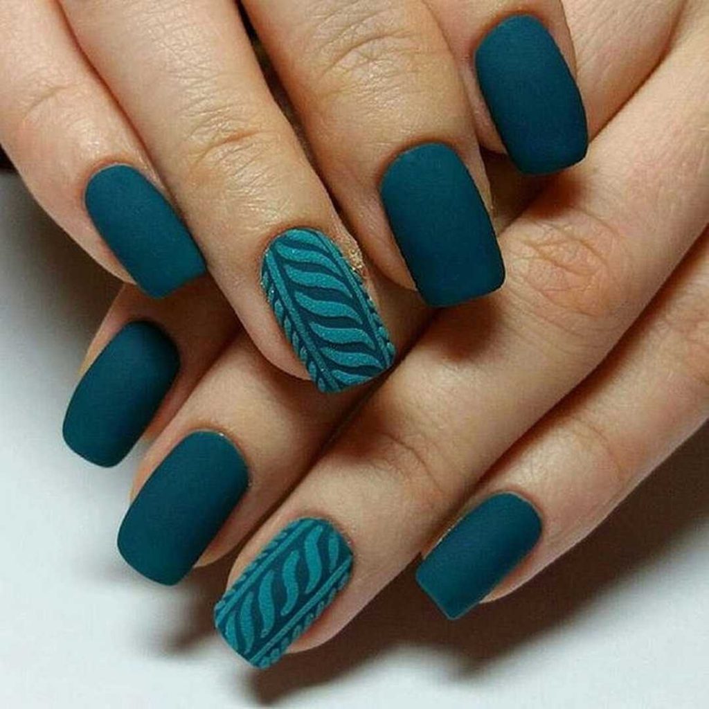 Красивый вязаный дизайн ногтей