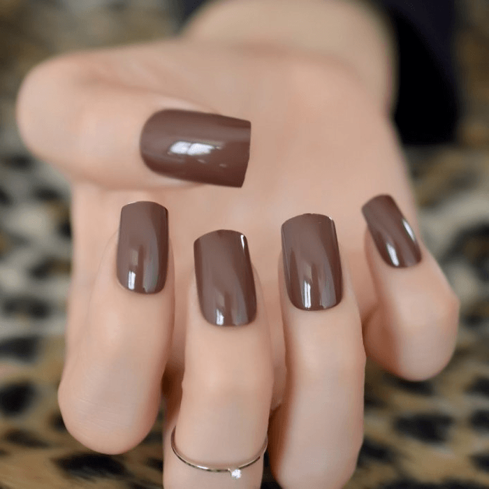 Варианты шоколадного дизайна ногтей