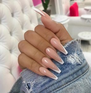 Френч на длинные ногти Френч на длинные ногти