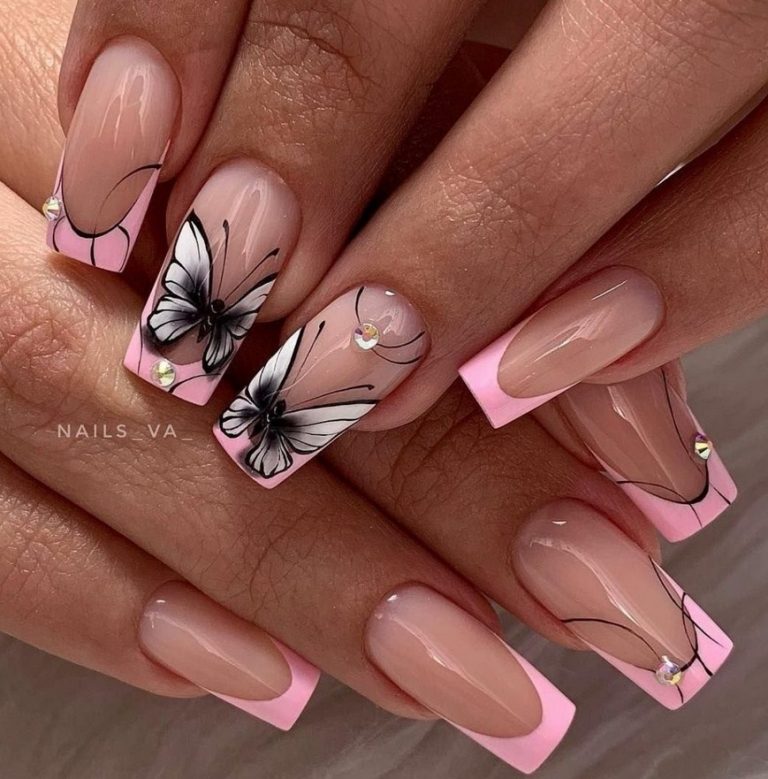 Френч на квадратные ногти Френч на квадратные ногти