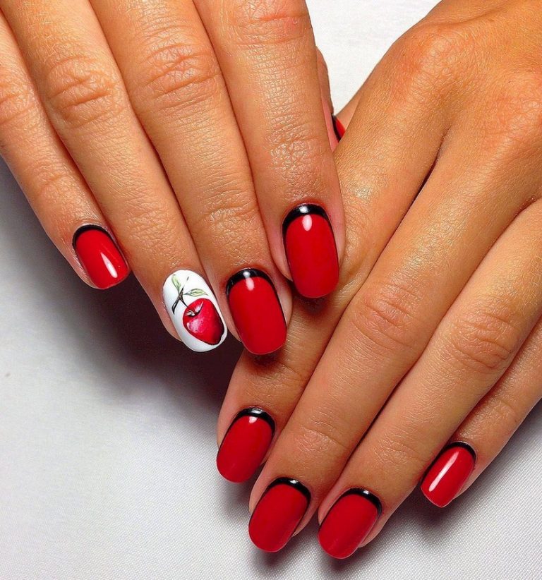 обратный френч на ногтях обратный френч на ногтях