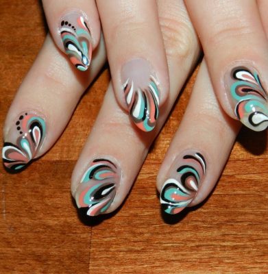 Френч с полосками 2023 техника выполнения и 80 фото