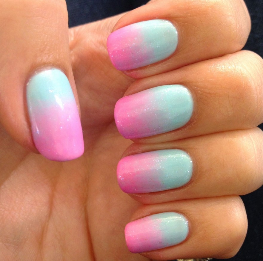 Модные цветовые сочетания градиента на ногтях