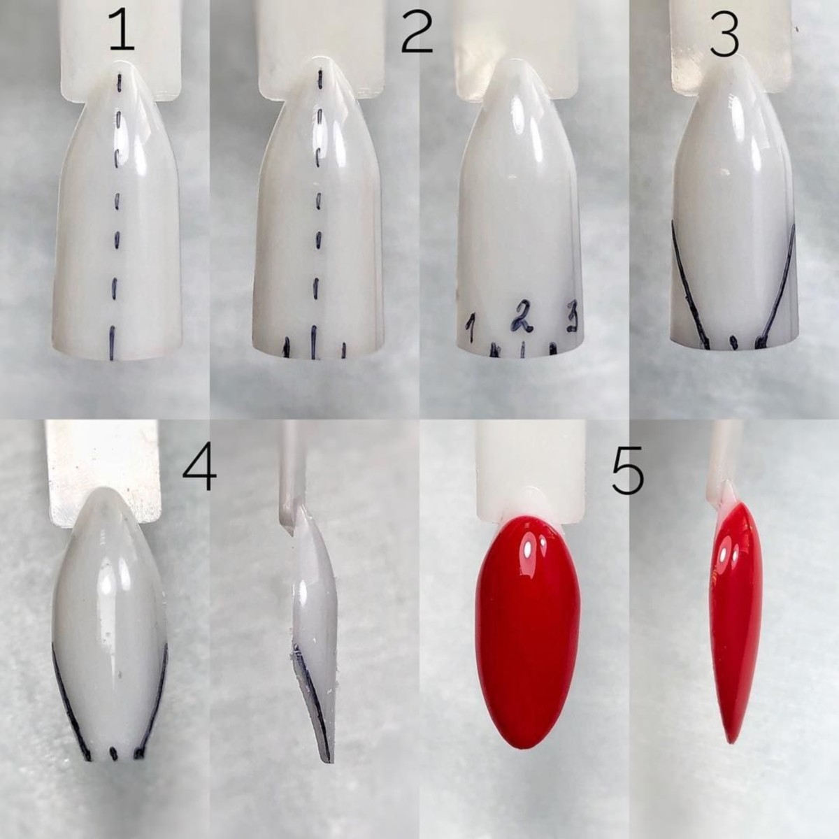 Как придать миндалевидную форму натуральным ногтям