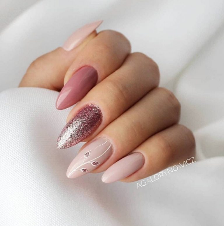 маникюр на миндальные ногти разные руки маникюр на миндальные ногти разные руки