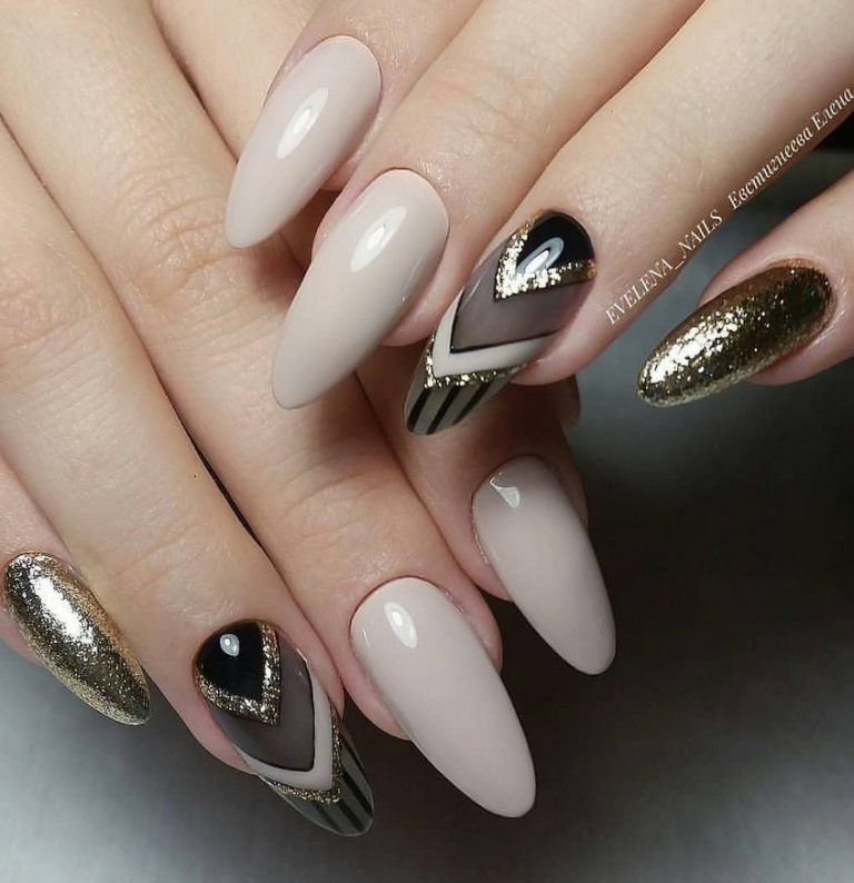 маникюр на миндальные ногти разные руки маникюр на миндальные ногти разные руки