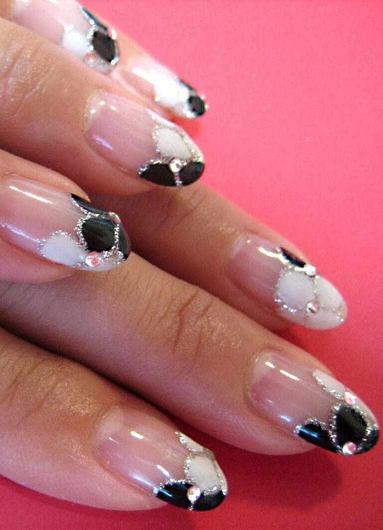 Цветной молочный френч Черный 