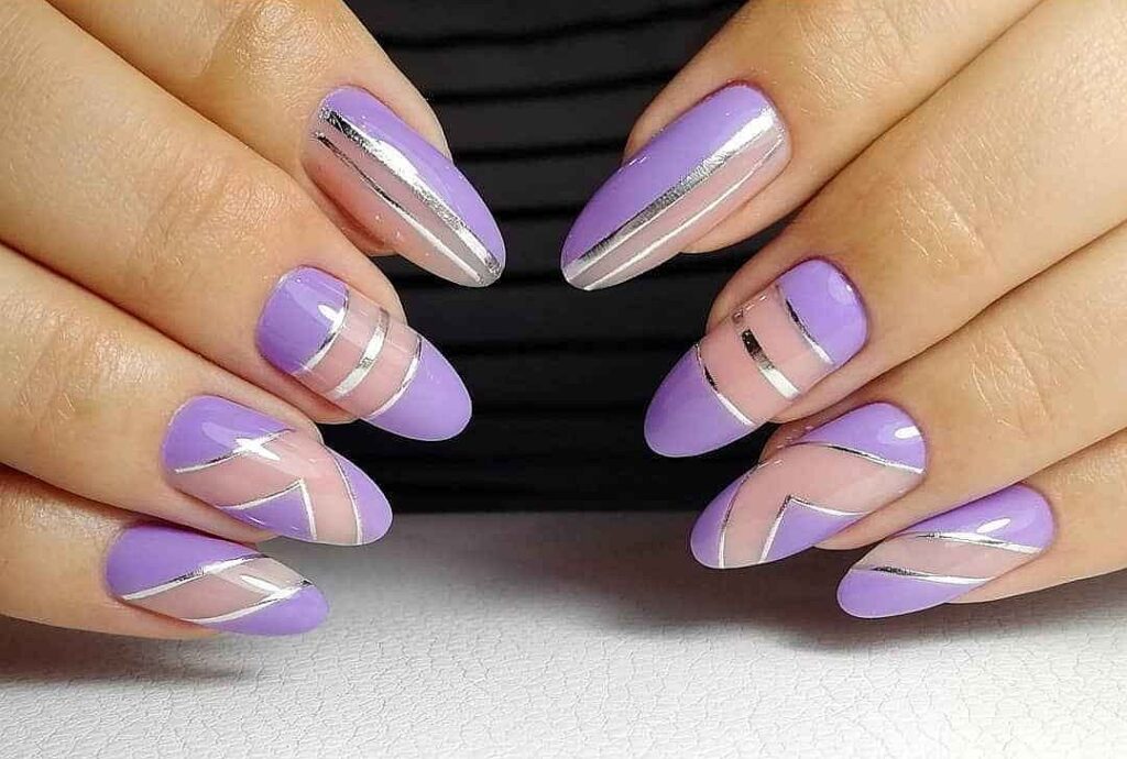 Цветной молочный френч Фиолетовый