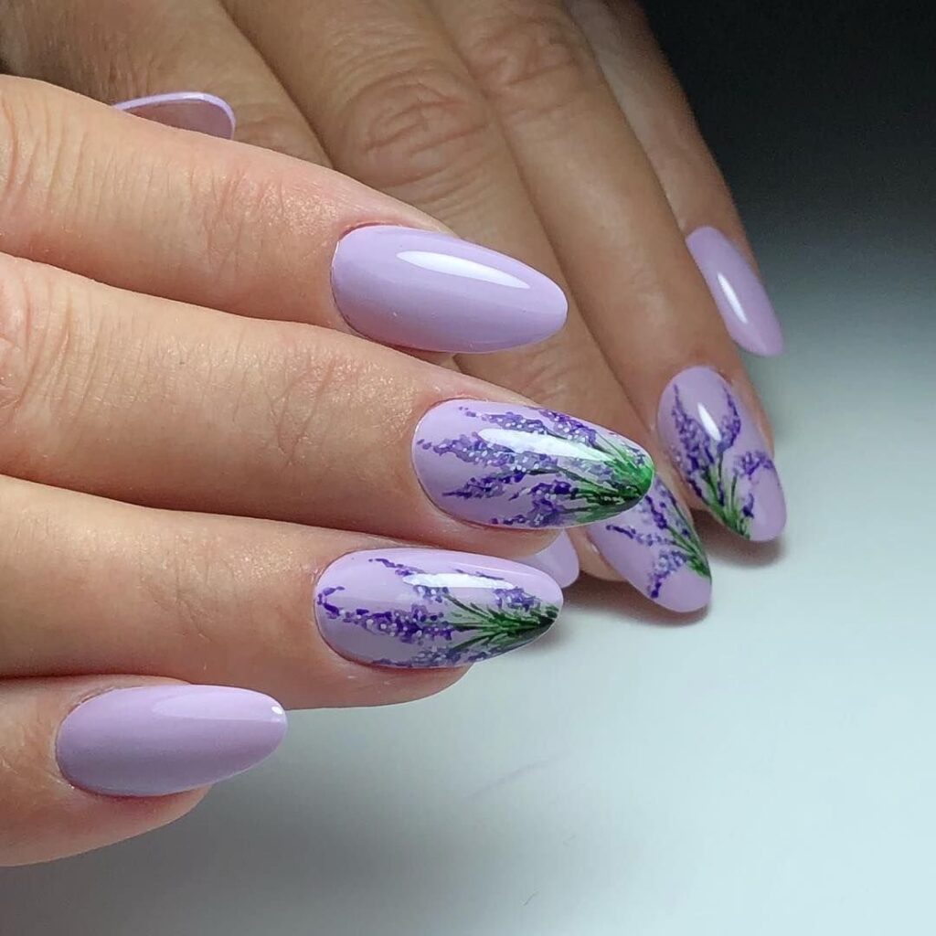 Цветной молочный френч Фиолетовый