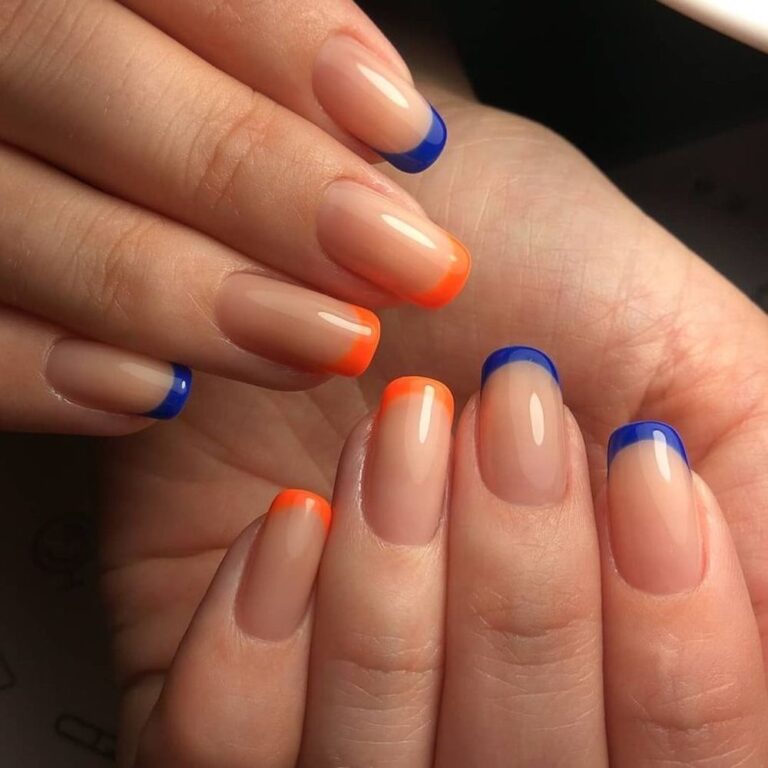 Молочный френч на разных формах ногтей Форма ногтей квадрат