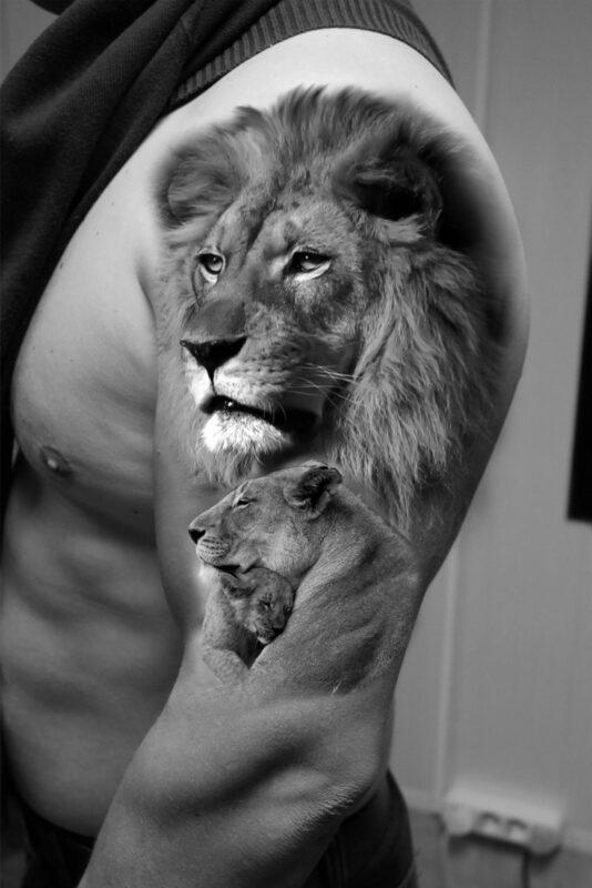 Какие татуировки у парней самые популярные лев