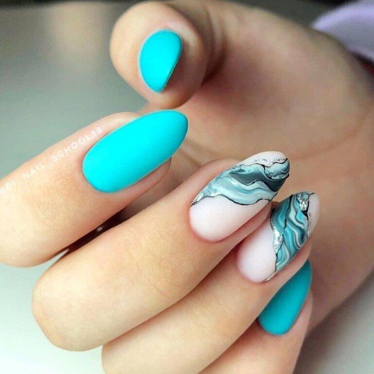 Лазурно-бирюзовый и голубой