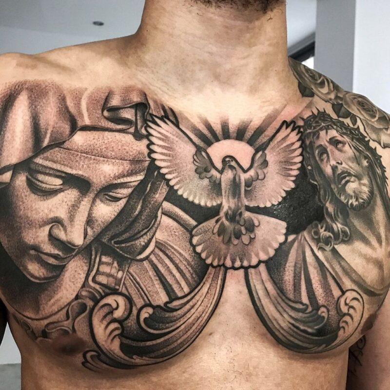мужская Татуировка Религиозные татуировки 