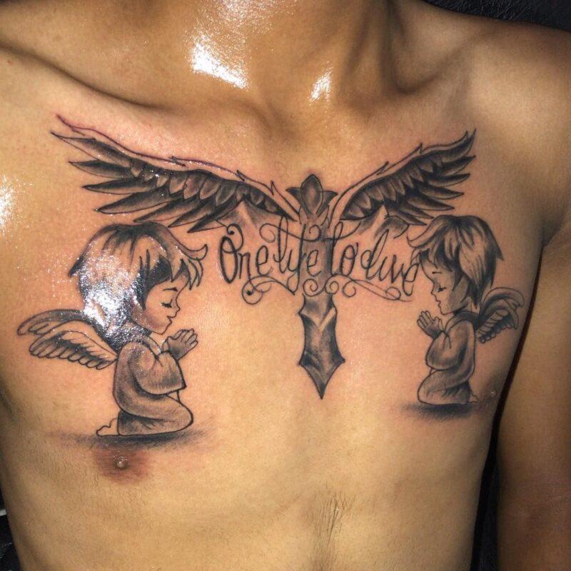 мужская Татуировка Религиозные татуировки 