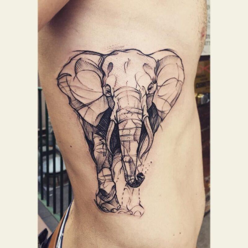 Эскизы мужских татуировок со смыслом Татуировка со слоном