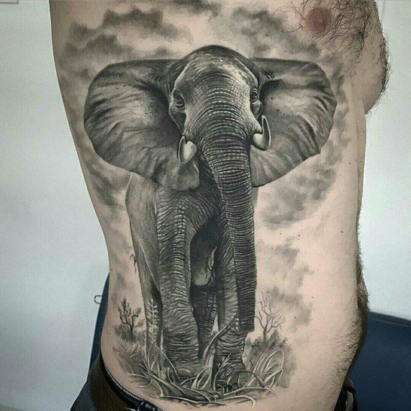 Эскизы мужских татуировок со смыслом Татуировка со слоном