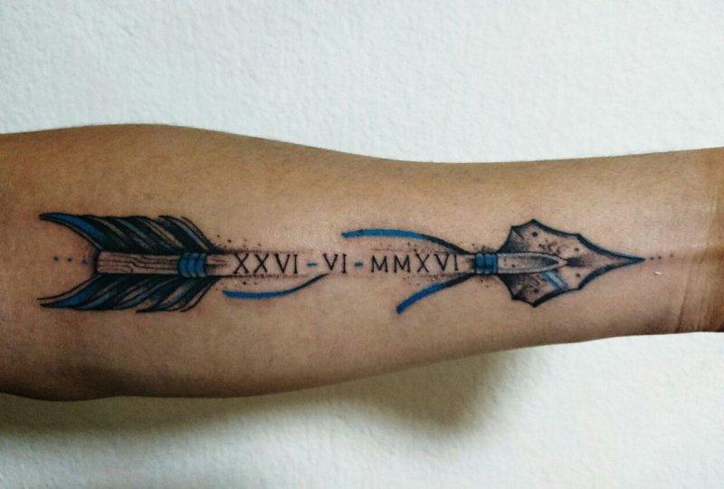 Крутые и современные эскизы мужских татуировок в 2023 Татуировка со стрелкой